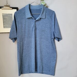 Lululemon Metal Vent Tech Polo Shirt Blue L